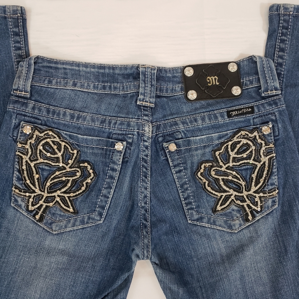 Miss Me Jeans Size 27 Rose Rhinestone Bootcut